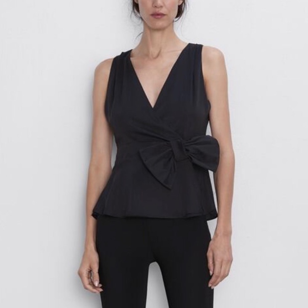 Zara Top with bow at waist